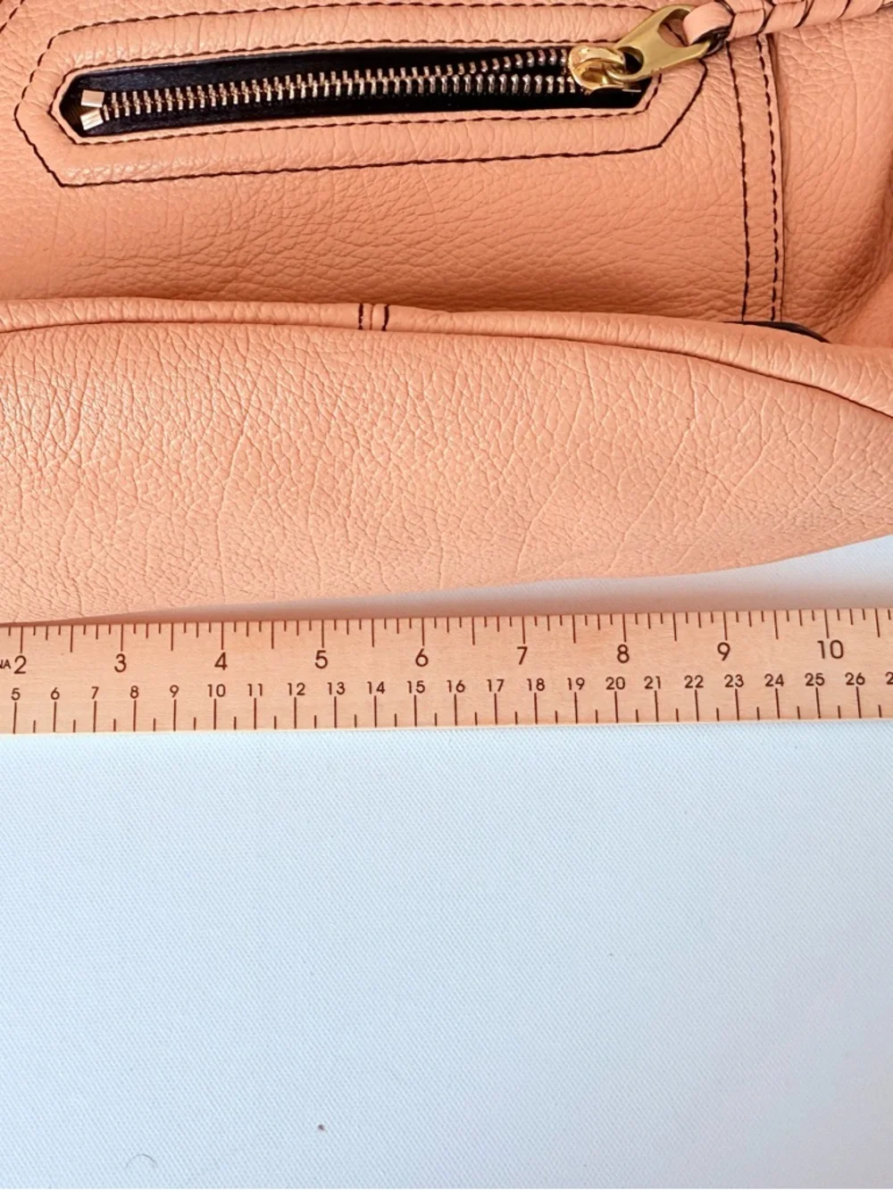 OrYany Leather Backpack Dusty Pink Blush Pebbled Leather Gold Tone Hardware